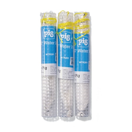 Pig Water Hog, ext. dia. 1.5in x 11in L, Each absorbs up to 7.2 oz., 3PK WTR204